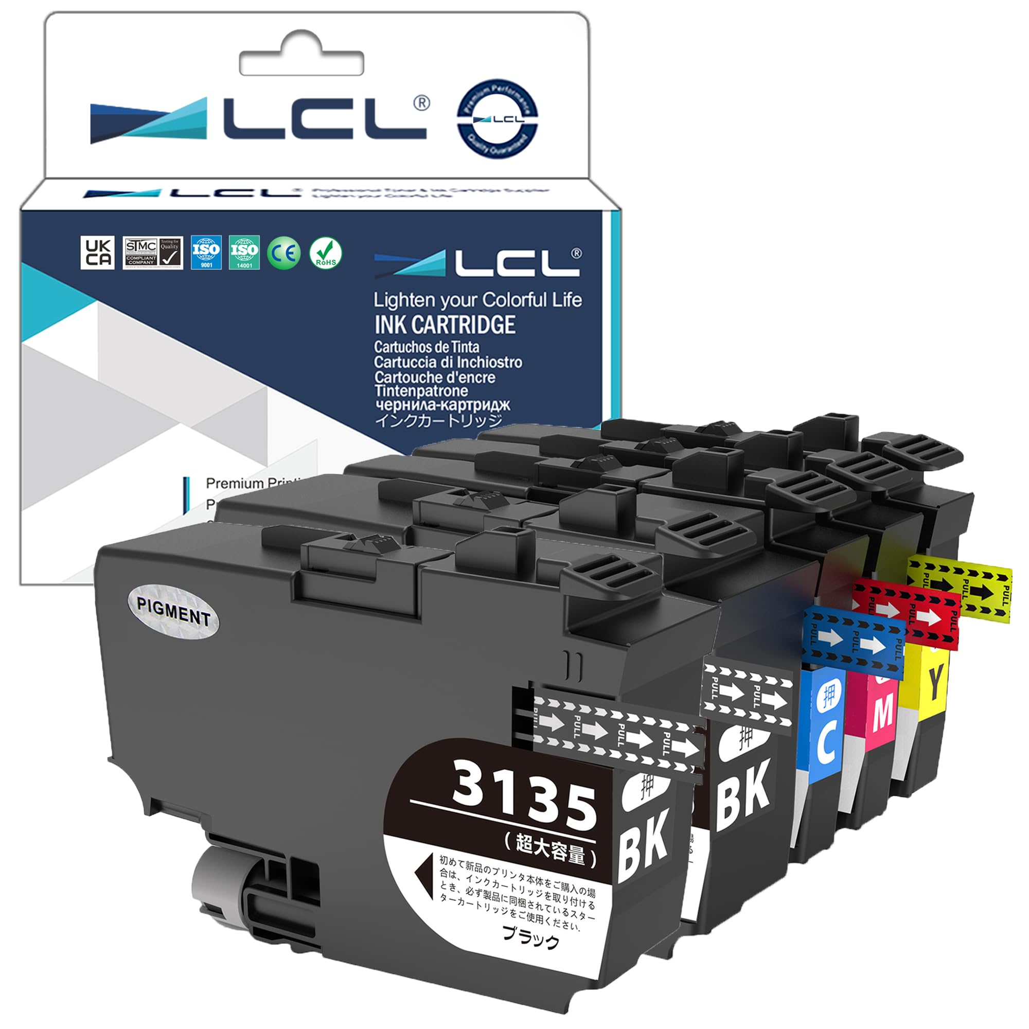 【送料無料】LCL LC3135 (PGBK×2/C/M/Y) 5本セット 大容量 ブラザー互換インクカートリッジ 顔料 対応機種：MFC-J1500N MFC-J1605DN DCP-J988N