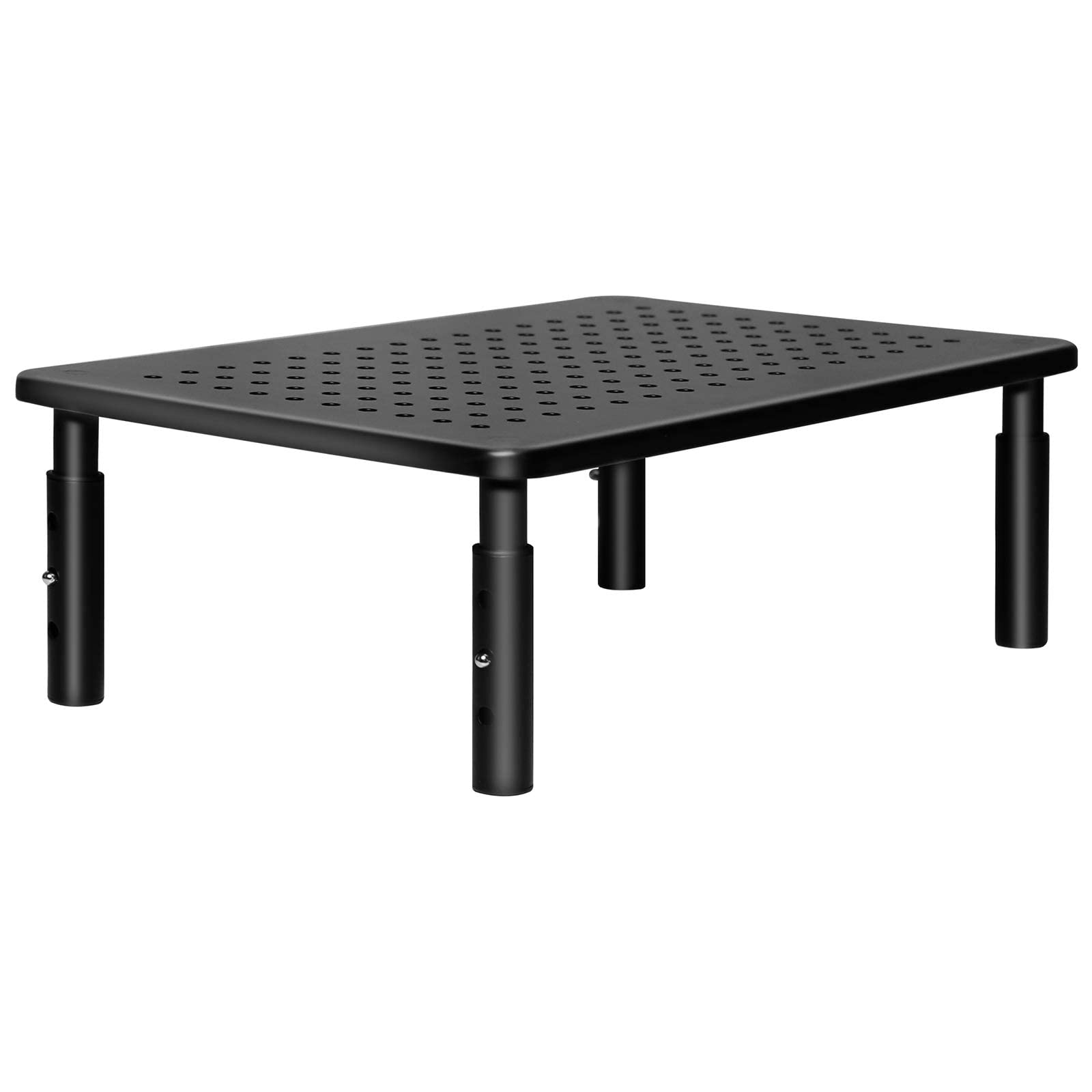 【送料無料】ERGOMAKER モニター台 卓上 机上台 PCスタンド ディスプレイ台 3段高さ調節可能 滑り止めマット付き パソコンスタンド 姿勢改善 有孔ボード 卓上収納 工具不要 耐荷重20KG 1pack 黒