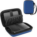 ProCase 携帯用ハードケース 耐衝撃ハードEVA材質 2個収納可能 対応機種:2.5インチのハードディスク Western Digital Elements/WD My Passport/Canvio Basics/Seagate Backup Plus Slim Expansion 1TB 2TB 3TB 4TB USB 3.0 - ネイビー(2)