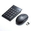 サンワサプライ テンキー・マウスセット ワイヤレス 静音 USB A接続 ブラック NT-WL23SETBK