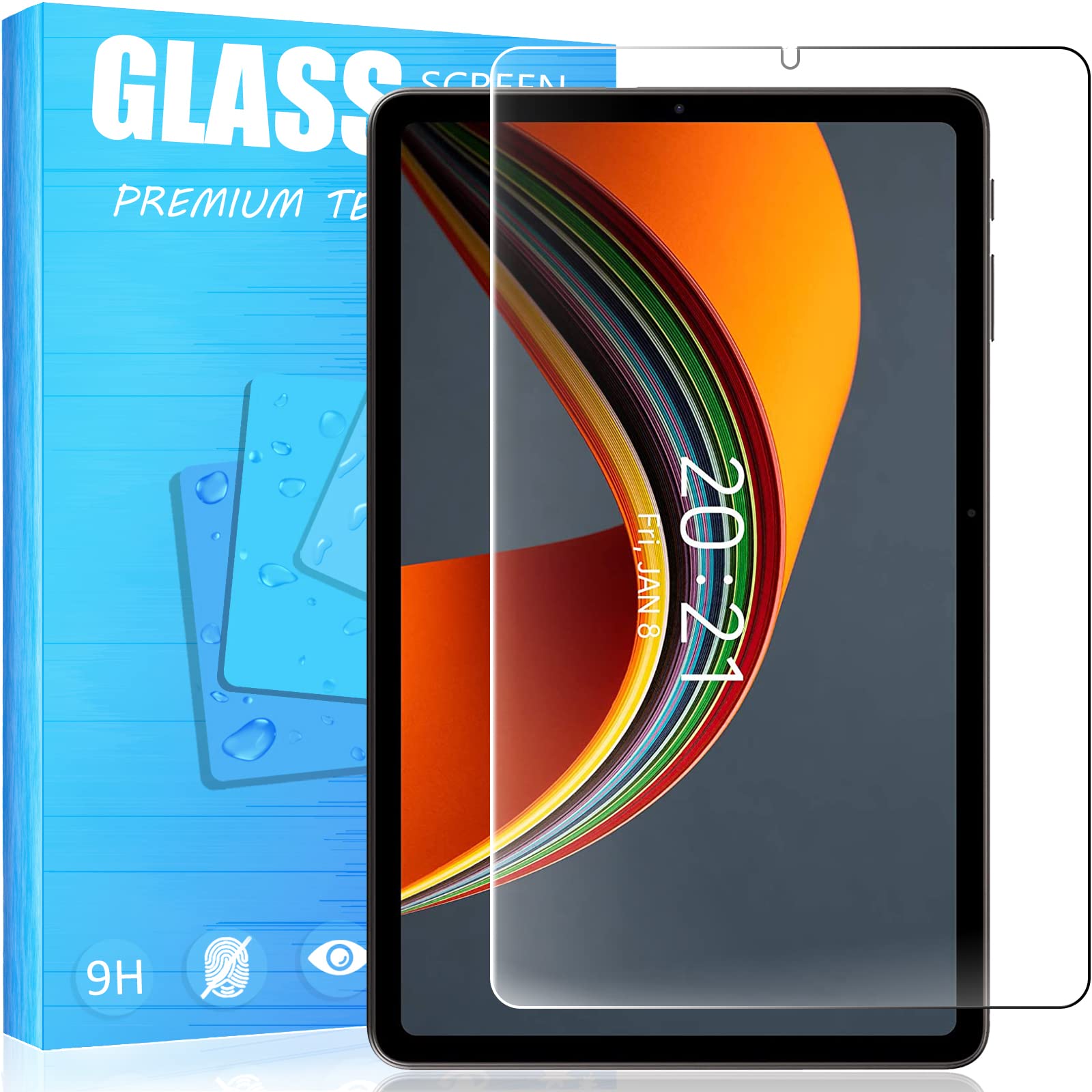 For alldocube iplay 40 専用ガラスフィルム 強化ガラスフィルム 耐指紋 撥油性 表面硬度9H ラウンド加工処理 飛散防止処理 高透過率 光沢表面仕様 画面保護 指紋防止 保護シート For alldocube iplay 40 / ALLDOCUBE iPlay 40 Pro 専用 液晶保護フィルム PCduoduo