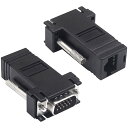 Poyiccot VGA to RJ45アダプタ、 VGA オス to RJ45 メス変換アダプタ LANケーブルCat5/ Cat6 to VGA延長アダプタ...