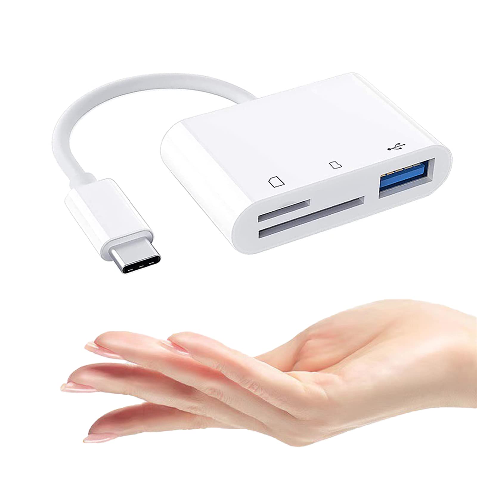 【YFFSFDC】 Type-C SD カードリーダー タイプC 3in1 USB 双方向 高速データ転送 カードリーダー USB デジカメ カメラ/SDカード両対応 TF カードリーダー 写真 ビデオ キーボード 双方向 読み書き Mac Book Pro/i-Pad Pro 2018/HW P20/Samsung Galaxy S10/S9等に対応