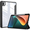 ProCase Xiaomi Mi Pad 5/ Pad 5 Proケース 2021 11インチ ペン収納 透明バックカバー 軽量 三つ折り スマートカバー ブラック