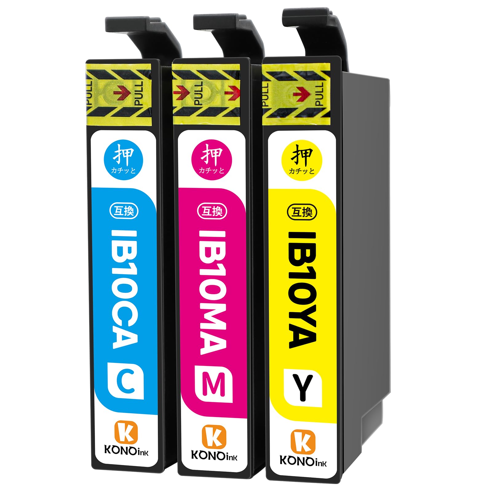【KONOink】 Epson用 エプソン IB10CL4A IB10 互換 インク EW-M530F IB10CA IB10MA IB10YA (カードケース) 互換インクカートリッジ カラー C/M/Y 各1本 計3本セット 説明書付き