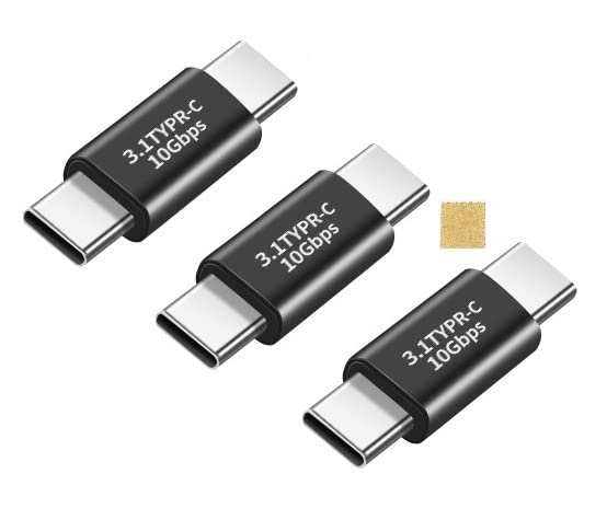 【送料無料】Sound Wave 3.2 Gen2 10Gbps高速データ転 アダプター オス オス USB延長コネクタ USB Type C 変換 アダプタ オス to オス USB C 中継アダプタ 5A 急速充電 10Gbps 高速データ転送 タイプC 延長コネクタType C 高性能デバイスに対応Gen2Cオスーオス(3個)