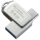 オーム 電機 PCGEAR_USBメモリー 64GB TypeC&TypeA対応 PC-MC64G-S 01-0064 OHM(2)