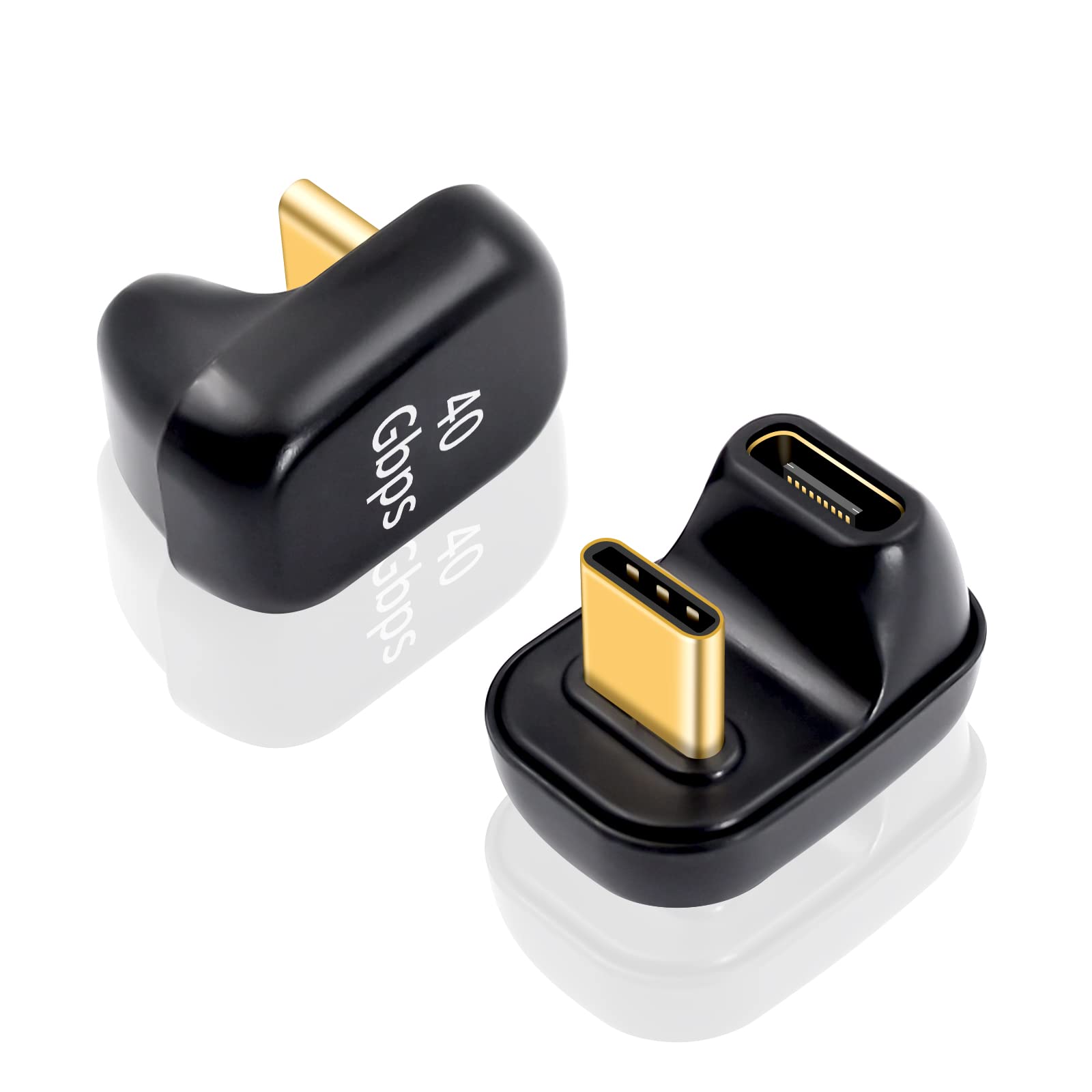 【送料無料】Duttek 40Gbps USB C U字型アダプター 100W 1個パック 180度角度付き USB Type C オスメス 延長コネクター USB Type-c U字アダプタThunderbolt 3/4対応 MacBook Air/Pro/ノートパソコン/携帯電話用