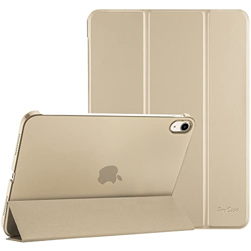 【送料無料】ProCase iPad 10世代 ケース 2022 10.9インチ A2696 A2757 A2777 軽量 耐衝撃 三つ折り スタンド スマートカバー（スターライト）