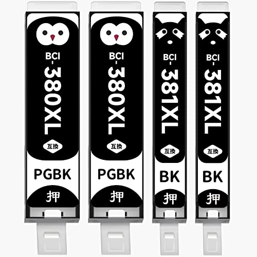 【WYFYINK】キヤノン 用 Canon 381 380 XL 黒 ブラック 互換 インク PIXUS TS8430 TS8330 TS8230 TS8130 TS7330 TS6330 TS6230 TS6130 ..