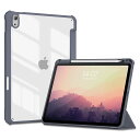 KenKe iPad 第10世代 ケース 2022モデル 10.9インチ 透明バックカバー 三つ折スタンド スリープ機能 軽量 薄型 傷つけ防止 PU合成レザー TPU Apple Pencil 収納可能 (モデル番号A2696、A2757、A2777) ブルーグレー