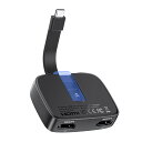 Cable Matters ポータブル 8K / デュアル 4K 60Hz USB C デュアル HDMI 変換アダプタ 折りたたみ式 Thunderbolt ...
