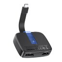 Cable Matters ポータブル 8K / デュアル4K 60Hz USB C HDMI DisplayPort 変換アダプタ Thunderbolt 4...