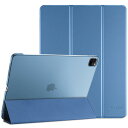 ProCase iPad Pro 12.9 ケース 第6/5/4/3世代に適用(2022 2021 2020 2018) スリム 三つ折り スタンド スマートカバー Pencilのペアリングと充電に対応 - ブルー