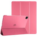 ProCase iPad Pro 12.9 ケース 第6/5/4/3世代に適用(2022 2021 2020 2018) スリム 三つ折り スタンド スマートカバー Pencilのペアリングと充電に対応 - メロンピンク(2)