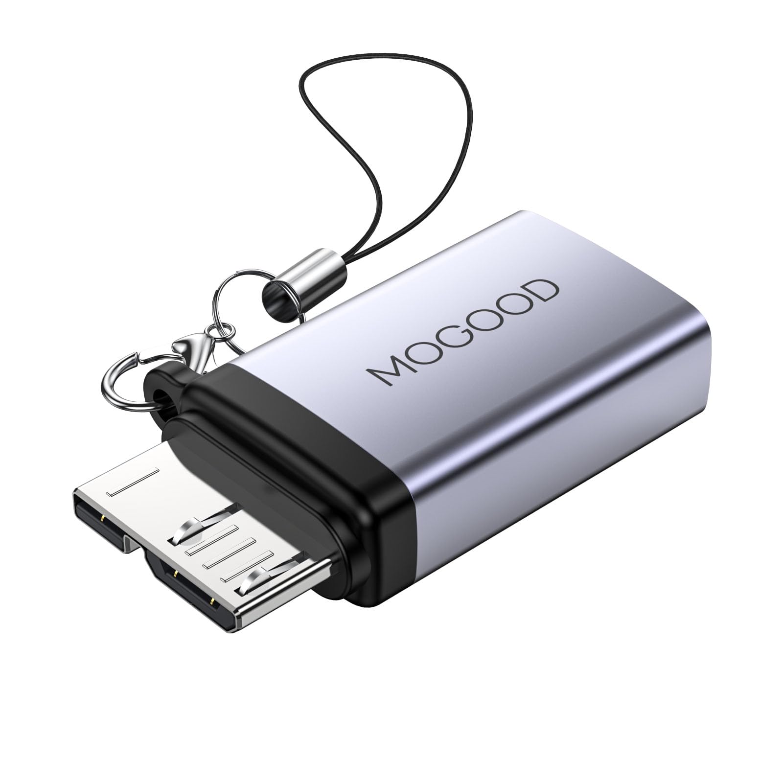 【送料無料】MOGOOD Micro B to USB変換アダプター USB3.0メス マイクロB オスアダプタ マイクロB USBメスデータアダプタ 外付けハード データアダプターのコンピュータ、ラップトップ、外的なハード・ドライブのための短いコンバーターのアダプター(1パック)