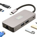 【送料無料】Leehitech 6-in-1 マルチポートドッキングステーション【1Gbps RJ45 イーサネット+4K スクリーン投影 +10Gbps 3*USB 3.2 A ポート+PD100W充電】多機能を同時に使用。Macbook Air/Pro、Rog Ally、Dell、XPS、HP、Surface Go、Samsung、Lenovoなどに対応
