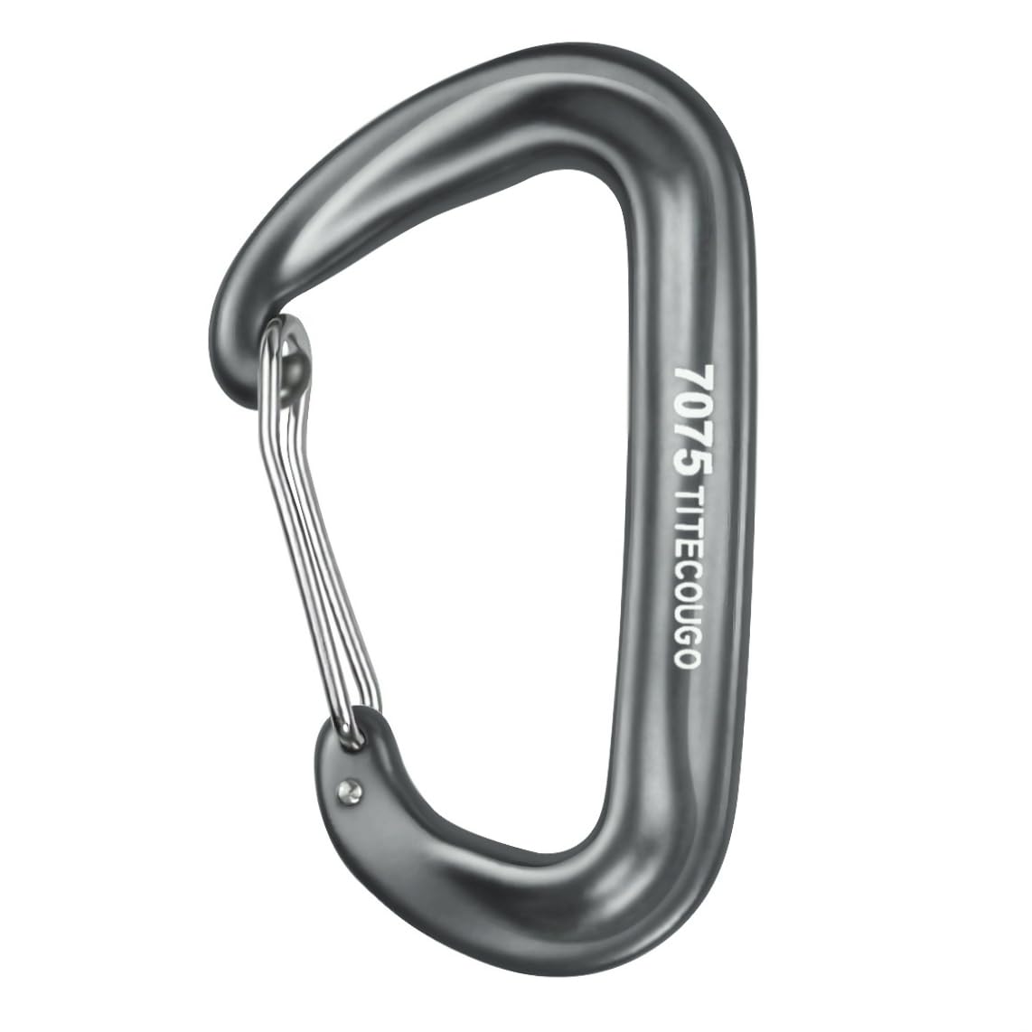TITECOUGO カラビナ 12 KN ハンモック 1200 KG キャンプ フック 大 ツリークライミング 船舶用品 登山釦 カラビナ クリップ Dd キーホルダー 多機能 リング アウトドア 用 錆びない 頑丈 釣り グレー 4個