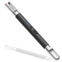 GORMLHO プラズマ ライター 電子 電気 usb ライター 小型 充電式 BBQ お墓参り ブラック