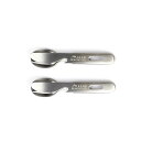 PEAKS&TREES ピークス&ツリーズ アウトドア 非常用 カトラリー 3pc セット 【 スプーン フォーク ナイフ 】 【燕三条製】 (2個セット)