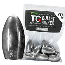 【送料無料】funks タングステン バレットシンカー 10個セット TG シンカー 70g 2-1/2oz