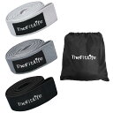 TheFitLife トレーニングチューブ 筋トレチューブ ゴムチューブ レジスタンスバンド ストレッチバンド フィットネスバンド (ライトグレー/グレー/ブラ...