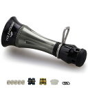 HEIGHTEN 48mm リール スタンド カスタムバランサー 夜光 シマノ(SHIMANO) ダイワ(DAIWA) スピニングリール 通用 7-12g調整 フックキーパー ラインストッパー (ブラック&ガンメタル) (545)(4)