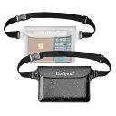 Etsfmoa 防水ポーチ ケース ウエストポーチ 完全防水 スマホ 小物入れ 海 海水浴 プール お釣り アウトドア 大容量 三重チャック 4WAY PVC素...