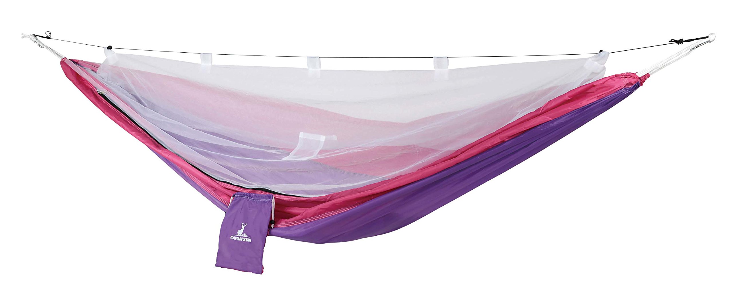 【送料無料】キャプテンスタッグ キャンプ べランダ ハンモック 蚊帳付 ホリデイ モスキート
