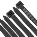 Highwings 結束バンド 長さ300mm 幅7.6mm 厚い 100本入 タイラップ 屋外 耐久 黒 タイラップ セルフロック ナイロン製 セルフロック電線 工場 園芸 車ケーブル整理に対応