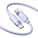 toocki USB C ケーブル 2M 60W シリコンケーブル パープル PD/QC 急速充電 タイプCケーブル 絡まない 断線防止 充電ケーブル 結束バンド付き Phone 16/Phone 15/Phone Plus、MacBook Air/Pro、Galaxy、Switch等USB-C機種対応