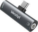 Teleadapt タイプC to 3.5mm イヤホン変換 アダプタ, 2 in 1 USB-C Hi-Res Type C 3.5mm ヘッドホンオーディオ...