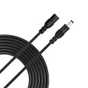Liwinting 2m 黒 DCアダプタ延長ケーブル, dc延長ケーブル コネクタ, DCプラグケーブル, DC 2.5mm x 5.5mm プラグジャック延長ケーブル, CCTV防犯カメラシステム 用 DC延長コネクタ、IPカメラ