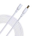 Liwinting 2m DCアダプタ延長ケーブル, dc延長ケーブル コネクタ, DCプラグケーブル, DC 2.5mm x 5.5mm プラグジャック延長ケーブル, CCTV防犯カメラシステム 用 DC延長コネクタ、IPカメラ - 白