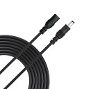 Liwinting 1m DCアダプタ延長ケーブル, dc延長ケーブル コネクタ, DCプラグケーブル, DC 5.5mm x 2.5mm プラグジャック延長ケーブル, CCTV防犯カメラシステム 用 DC延長コネクタ、IPカメラ - 黒