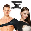 VIPMOON 肩 サポーター 肩用サポーター ショルダーラップ 左右兼用 男女兼用 フリーサイズ 通気性 肩固定 圧迫 調節可能 野球 バスケ バレー テニス ゴルフなどスポーツ用 日常生活 簡単装着