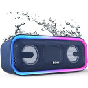 【送料無料】DOSS SoundBox Pro+ Bluetoothスピーカー 24W 重低音 ワイヤレス スピーカー ポータブル 小型 ブルートゥース スピーカー【15時間再生/TWS対応/ライティング機能/IPX6 防水/マイク内蔵/Aux/TFカード対応/お風呂 車 屋外適用】(ブルー)