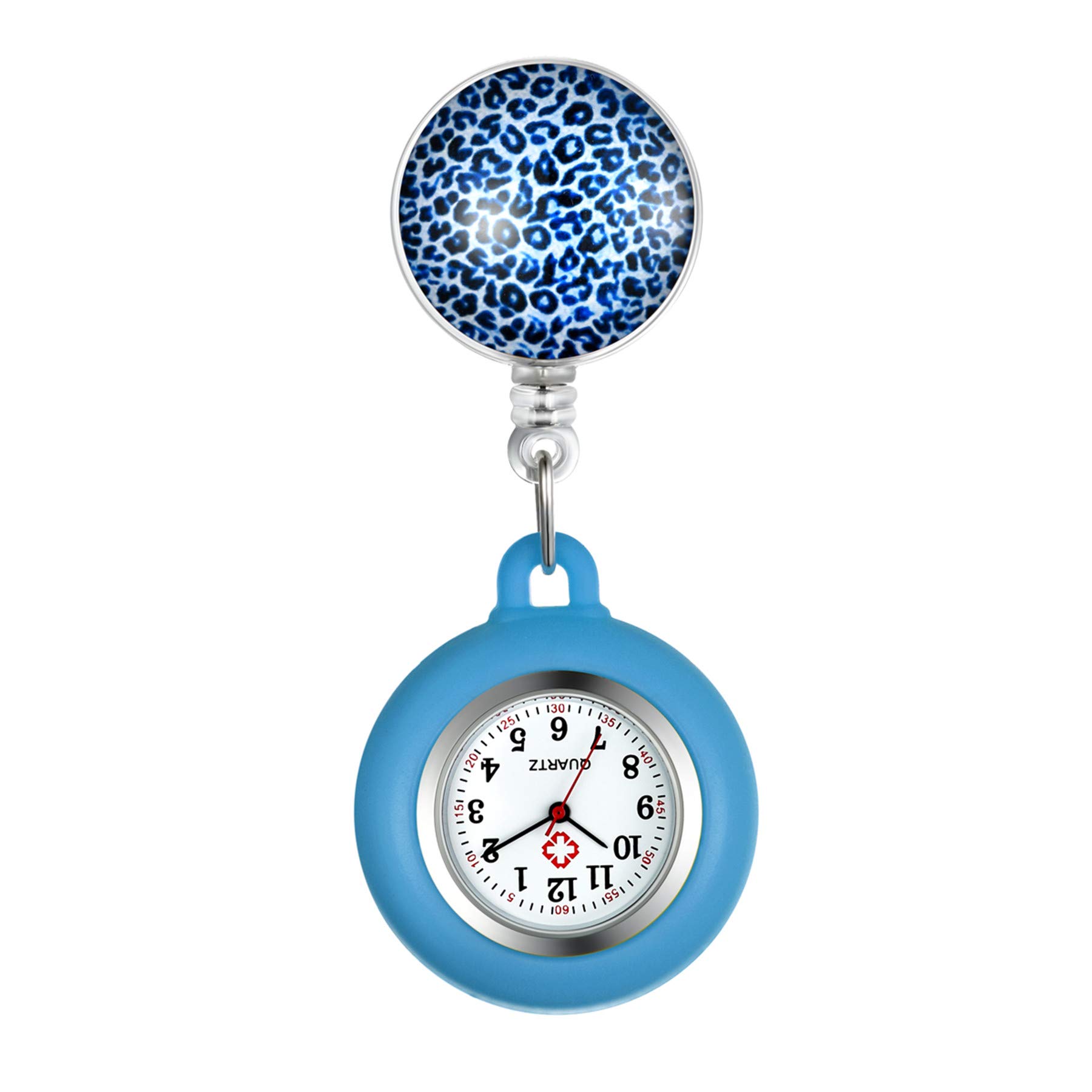 【送料無料】Lancardo ナースウォッチ 看護師 時計 クリップウォッチ 伸び縮み シリコン 懐中時計 メンズ レディース アナログ 時計 ケース外す可能 ...