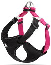 cocomall TRUE LOVE専門販売店 犬用ハーネス 犬用胴輪 ドッグ ペット用品 ハーネスリード 3M反射材料 訓練 ナイロン製 小型犬、中型犬、大型犬に向け 通気性 調節可能 (L, ローズレッド)
