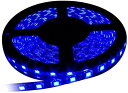 イドミせ LEDテープ 黒ベース 5m 300連SMD5050 正面発光 12V 防水 高輝度 カラー選択可能 ストリップライト テープライト (ブルー)