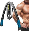 筋トレ アームバー 油圧式 エキスパンダー 10~200kg 調整可能 握力グリッパー 大胸筋トレーニング器具 アームレスリング器具 筋トレグッズ 自宅用 安全 男女兼用 腹筋 上腕二頭筋 広背筋 筋トレ 筋肉トレーニング