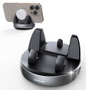 JOYROOM 携帯ホルダー 車 ダッシュボード用車載スマホホルダー【360度回転・30度調整】 取り外し可能 ケース対応 強力粘着 安定性強化 落ちない 水洗い再利用可能 視界を遮らない 6~16mm伸縮クリップ コンパクト iPhone Galaxy Pixel AQUOS Xperiaなど全機種対応