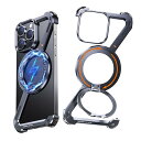 【Zケース 360°回転スタンド】NIFBANG iPhone 16 Pro 用のバンパー メタルフレームレス リングマグネット搭載 アルミバンパー 金属いphone 16 Pro ケース 角度調整スタンド 縦横両対応 落下防止 米軍規格 耐衝撃 レンズ保護 四隅エアバッグ ミニマリスト薄型アイフォン