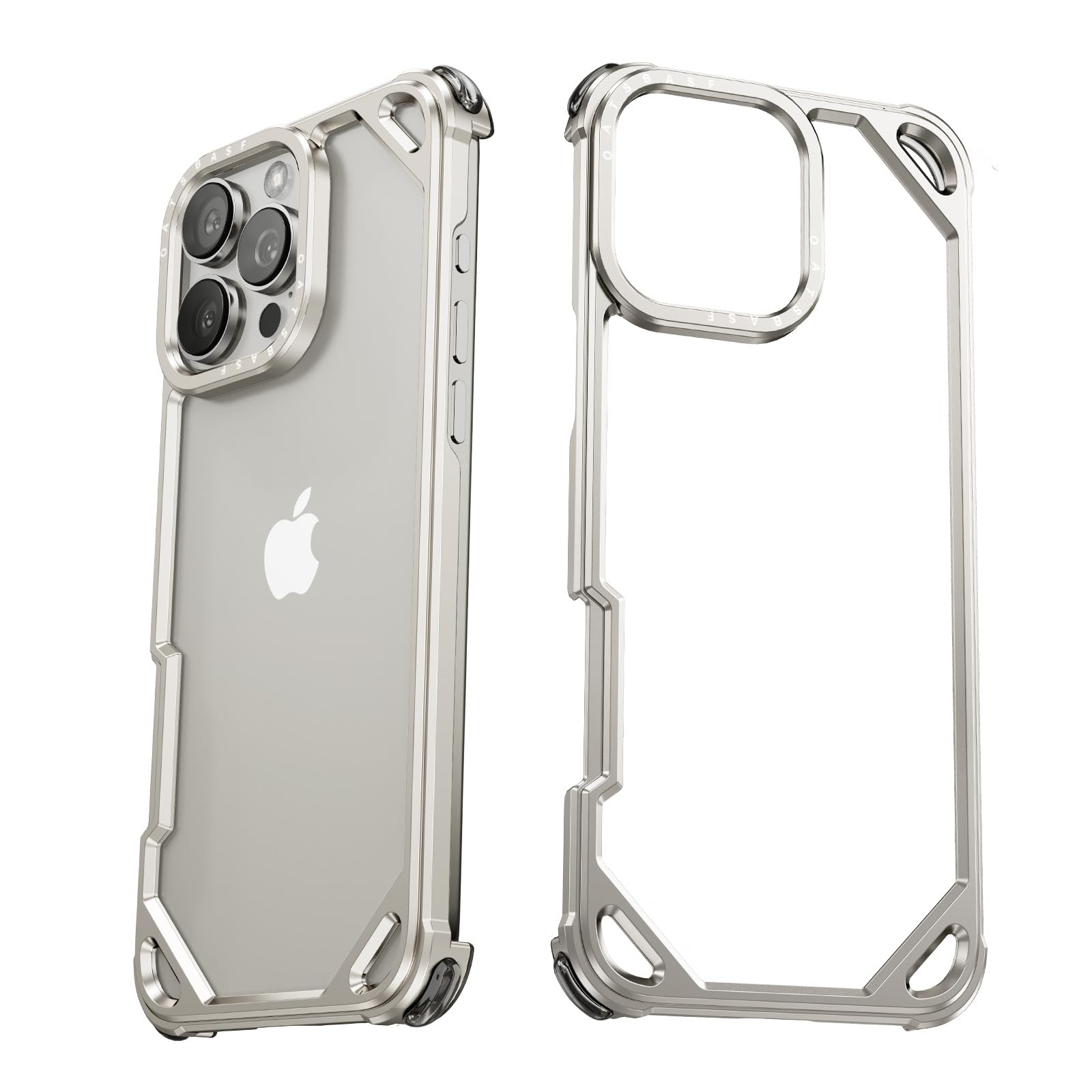 iPhone16 Pro用バンパーケース アルミバンパー メタルいphone 16 Pro 用バンパーケース アルミ+シリコン 二重構造 軽量 アルミサイドバンパー レンズ保護 四隅エアバッグ ミニマリスト薄型アイフォン16プロ バンパー 全面保護 落下防止 米軍規格 耐衝撃 軽量 アイフォン