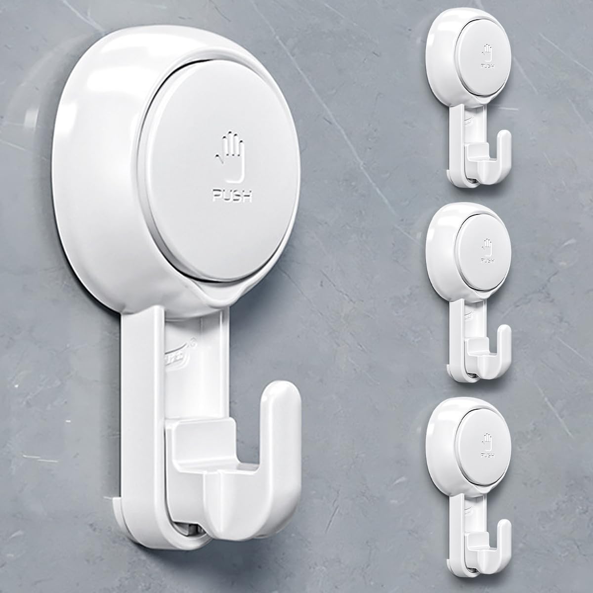 【送料無料】Uandear 吸盤 フック リムーバブル - 壁掛けフック 再利用可能 | 吸盤 強力 防水 - フック 壁 傷つけない - 吸盤フック バスルー...