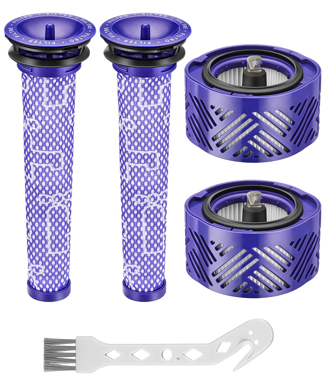 【送料無料】ダイソン V6 掃除機 用 フィルター 掃除機フィルター HH08 SV09 SV07 シリーズ用 互換フィルター プレフィルター * 2個 ポストモーターフィルター *2個 互換品 水洗いOK