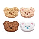 GOODCHI アイロン ワッペン 熊 動物 モチーフ 4枚セット おしゃれ パッチ 補修 刺繍 アップリケ DIY 女の子 男の子 かわいい 装飾