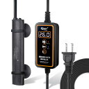 【送料無料】hygger 水槽用ヒーター 水槽水温管理用 温度調節できる 25W/50W/75W デジタル表示コントローラー付き 水中型ヒーター 縦横設置 省エ...