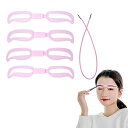 Coollooda 眉毛テンプレート 4種類 眉毛ステンシル 眉用ステンシル メイクアップ 美容ツール 左右対称 位置決め 繰り返し使用 便利 初心者眉の補助器 男女兼用