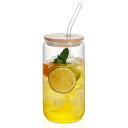 QuiExact ガラスコップ 500ml 1個セット 薄づくり ハイボールグラス 食洗機 電子レンジ対応 耐熱 グラス コップ ストロー付き 蓋付き うすはり...